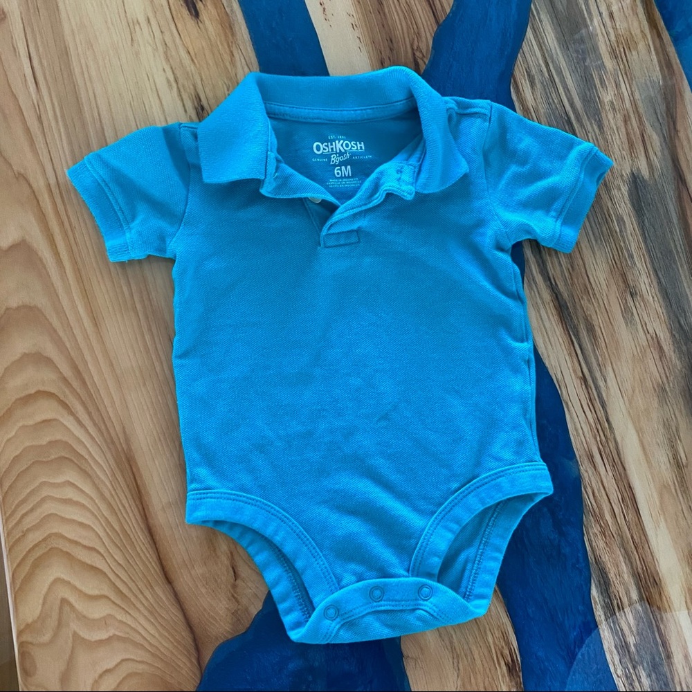 Oshkosh baby polo size 6Months baby blue color